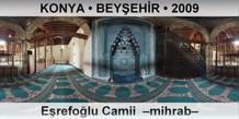 KONYA � BEY�EH�R E�refo�lu Camii  �Mihrab�